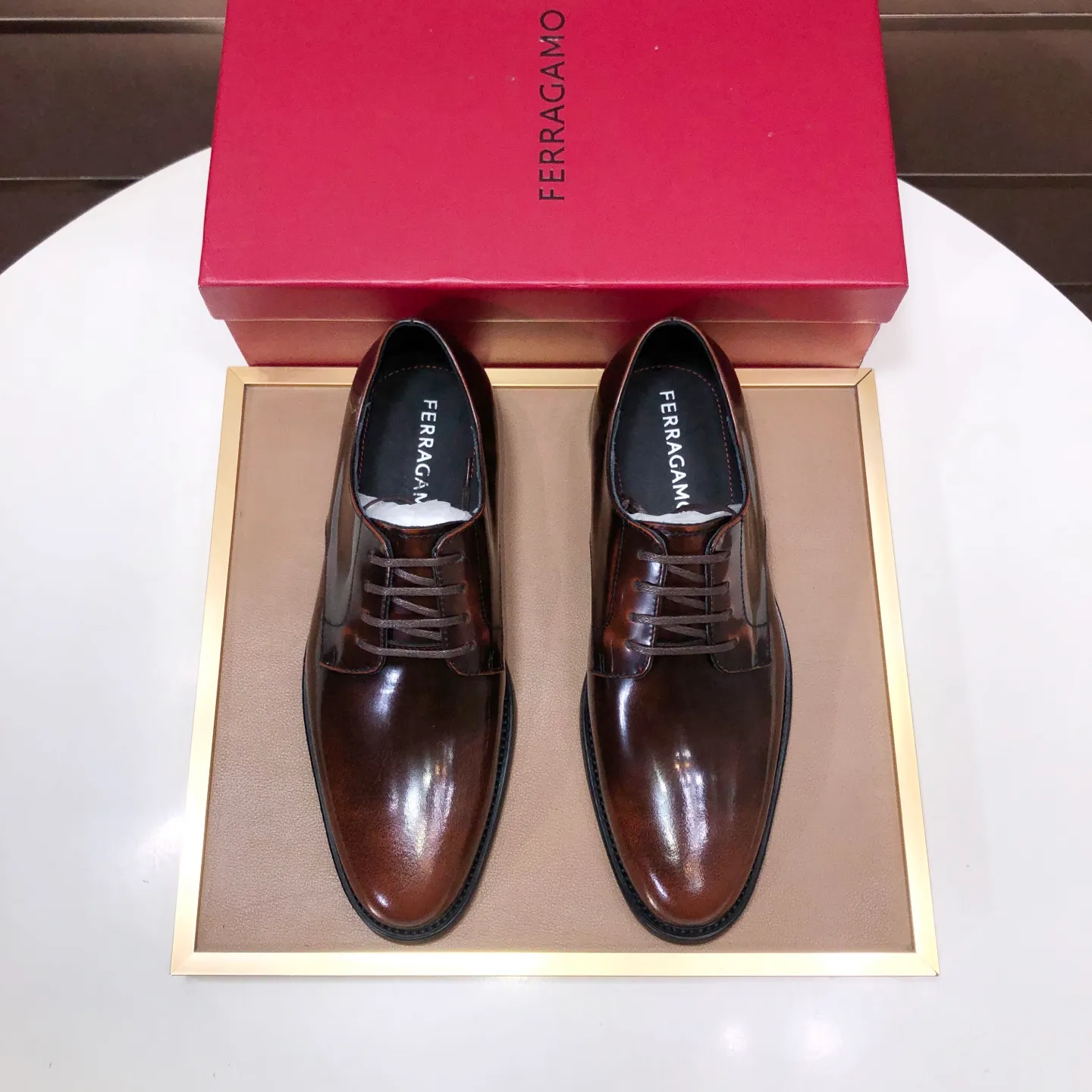 Men's shoes 💰540💰 [Ferragamo/Ferragamo] The latest model from the counter. Original imported high-quality cowhide with open sides + imported 🐂 cowhide lining + original luxury metal buckle + original combination outsole. Comparison is stress-free 38–45 (45 is custom-made and cannot be returned or exchanged)